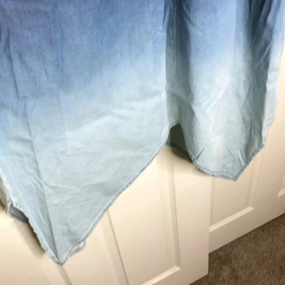 INC Plus Size Ombre Handkerchief-Hem Dress - Picture 4 of 7